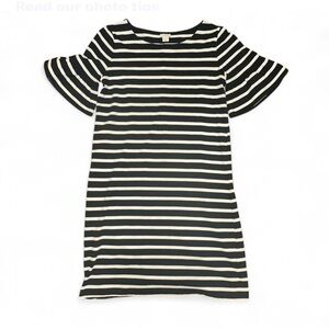 J CREW Black and White Striped Dress